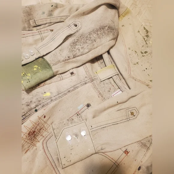 Levi's Canvas Tarp Western Pearl Shirt Custom Tailor Shop - Picture 15 of 16